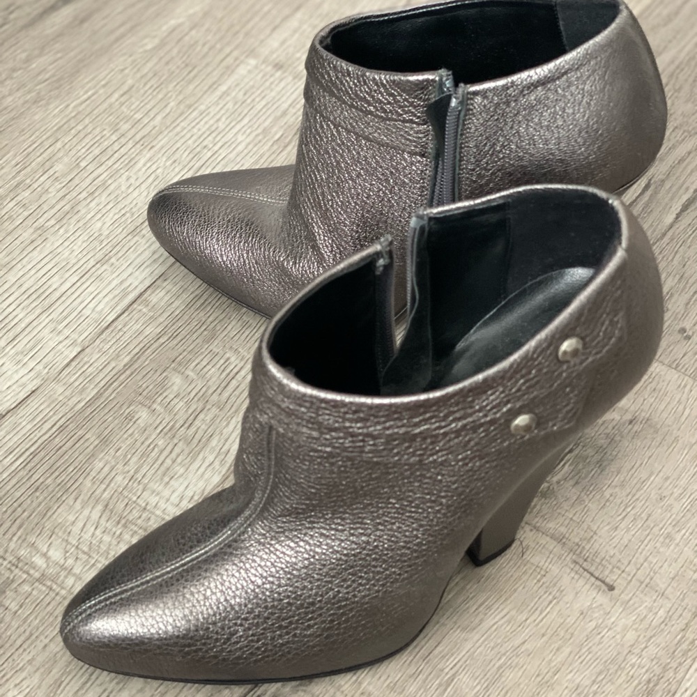7 for all Mankind Ankle Booties - chrome colored